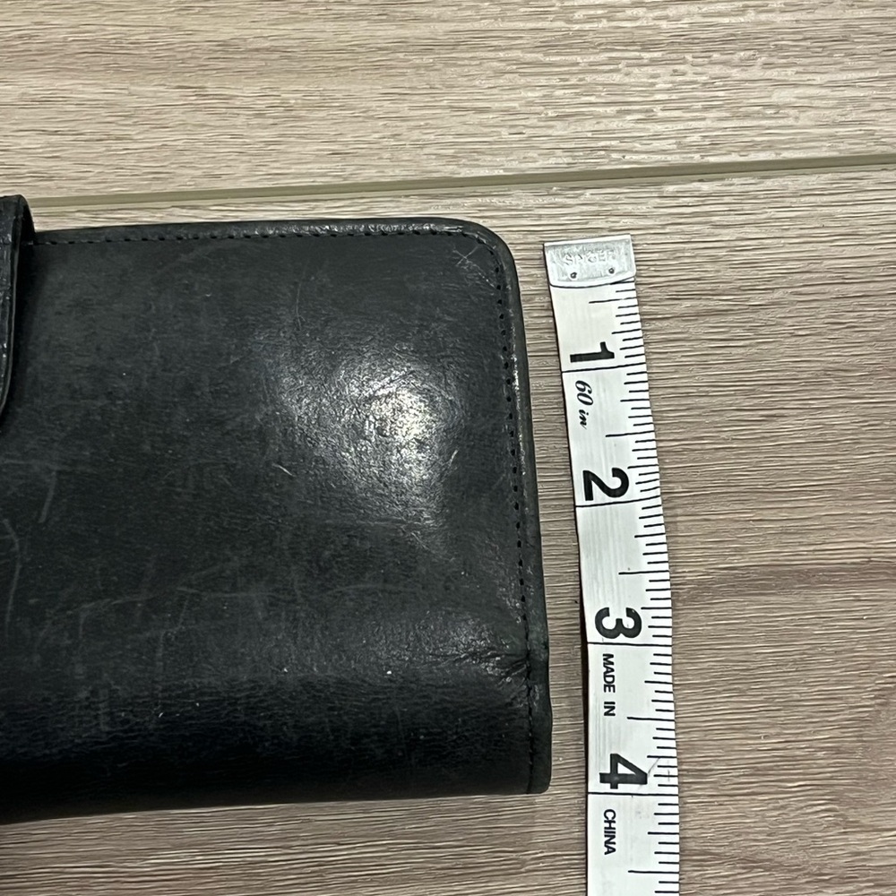 VTG Coach Black Leather Long Bifold Kiss Lock Continental Wallet Coin Checkbook - Picture 9 of 9